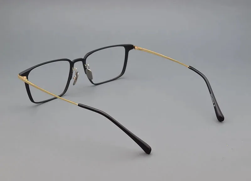Ultraleichte Vollformat-Brille aus reinem Titan, Aluminium, Myopie für Männer, optische Brillen mit Sehstärke, hochwertig, 53 18 – Detail 20
