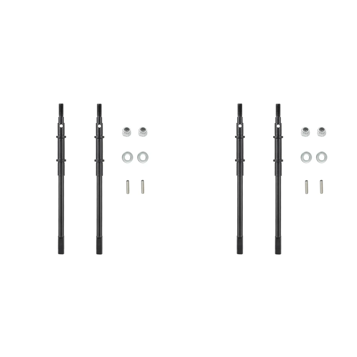 AS96-4Pcs เหล็กโลหะด้านหลังเพลาไดรฟ์เพลา CVD สําหรับ Axial SCX10 II 90046 1/10 RC Crawler รถ AR44 เพลาอะไหล่อัพเกรด