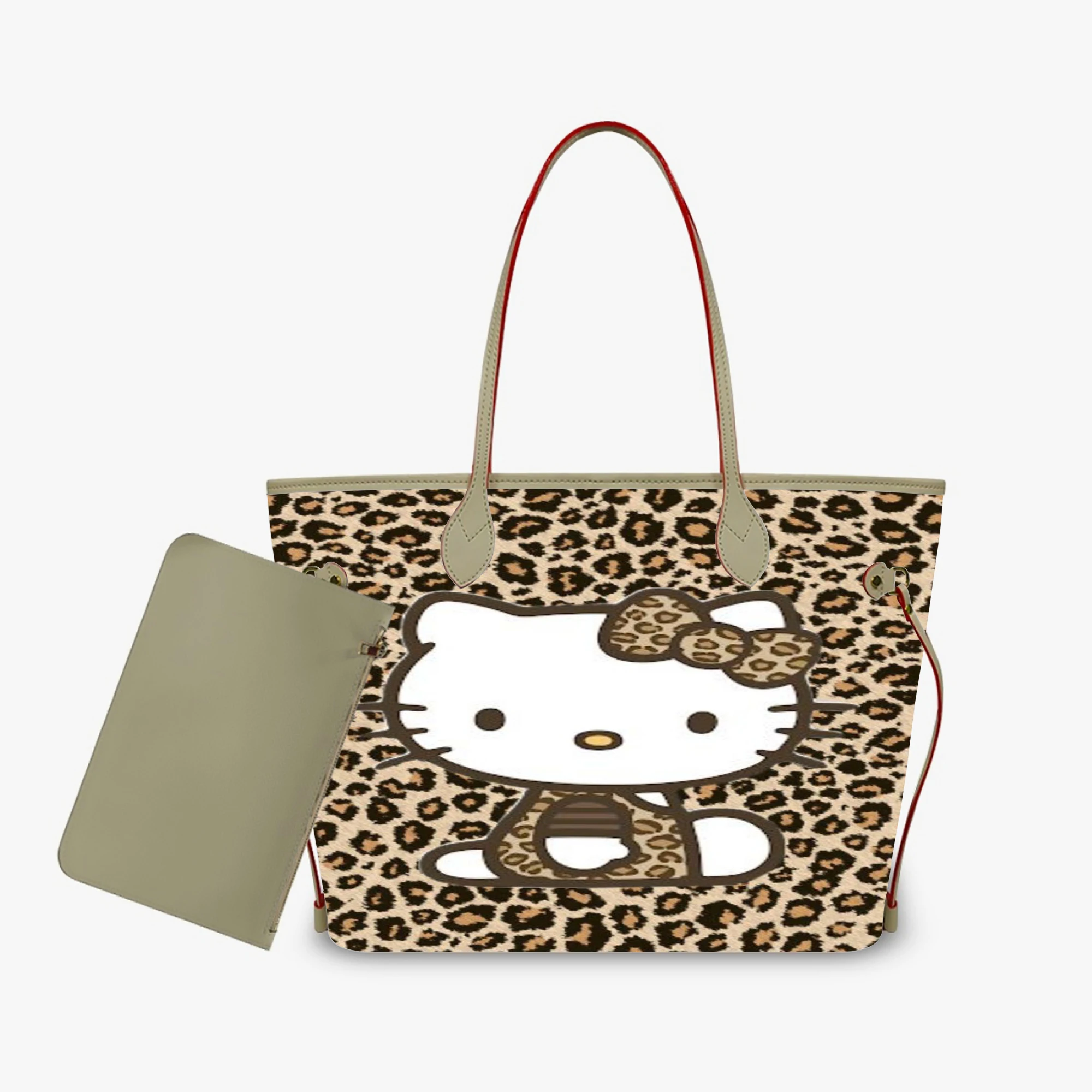

Customized Handbag Hello Kitty Customized version Cartoon Cute Design Women'S Large Capacity Handbag For Parties Fashionable