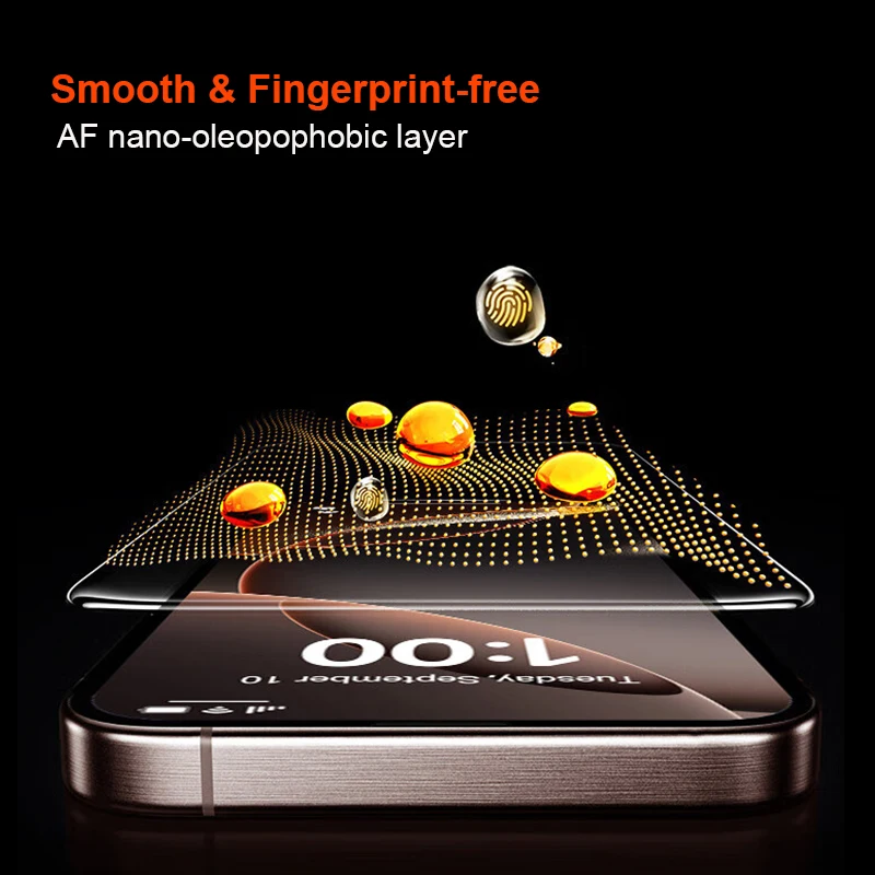 2 قطعة حامي الشاشة آيفون 17 برو ماكس الهواء سهلة التركيب الزجاج المقسى المضادة للخدش طبقة رقيقة واقية آيفون 17Pro