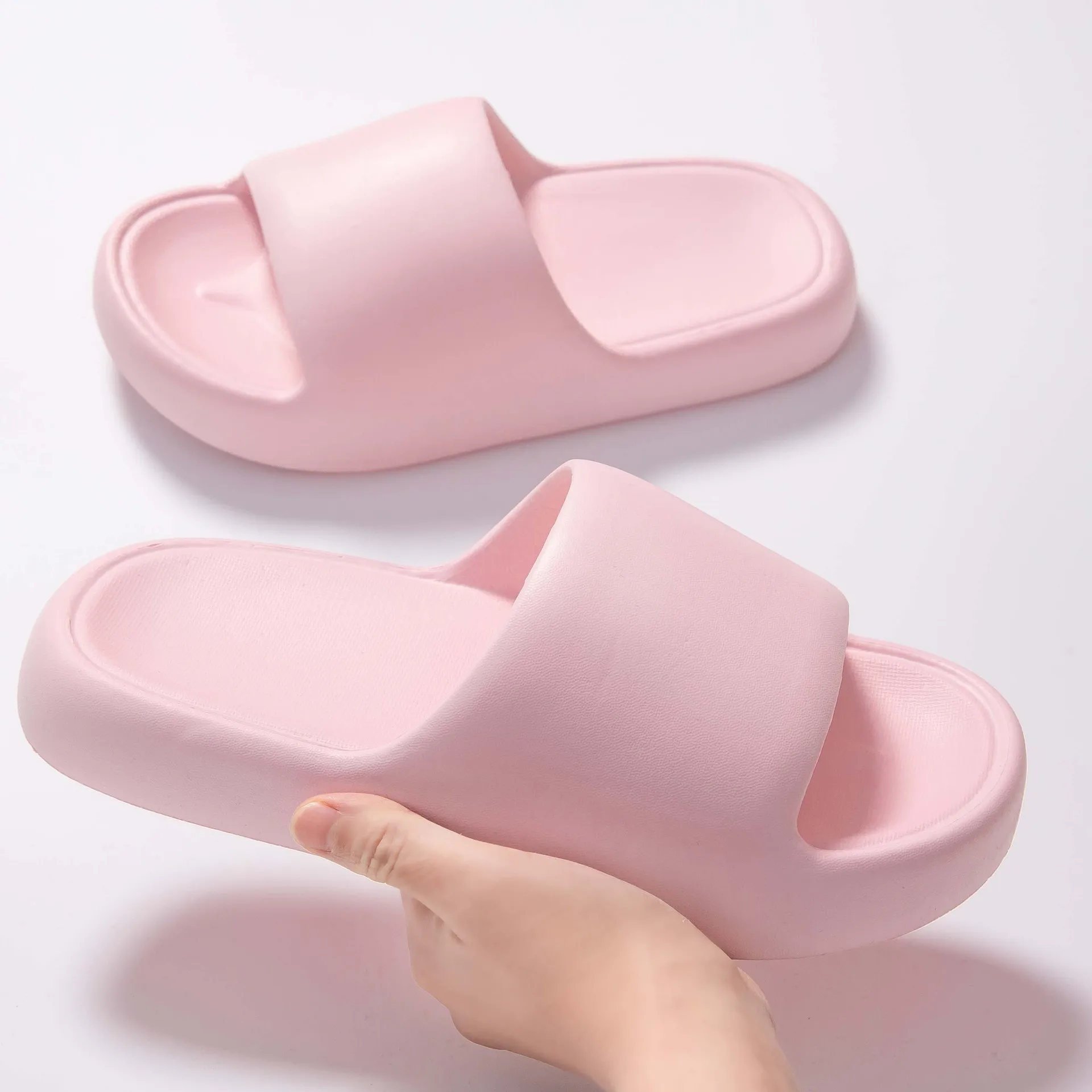 3.5CM Thick Non Slip Sole Cloud Cushion Slides Slippers Women Summer Couple Outdoor Beach Wear EVA Shoes Men's Home Soft Sandals