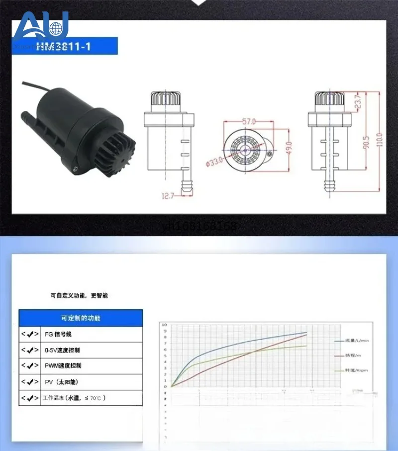 Suitable for Safe and environmentally friendly low voltage DC brushless outdoor camping shower submersible pump 12V24V