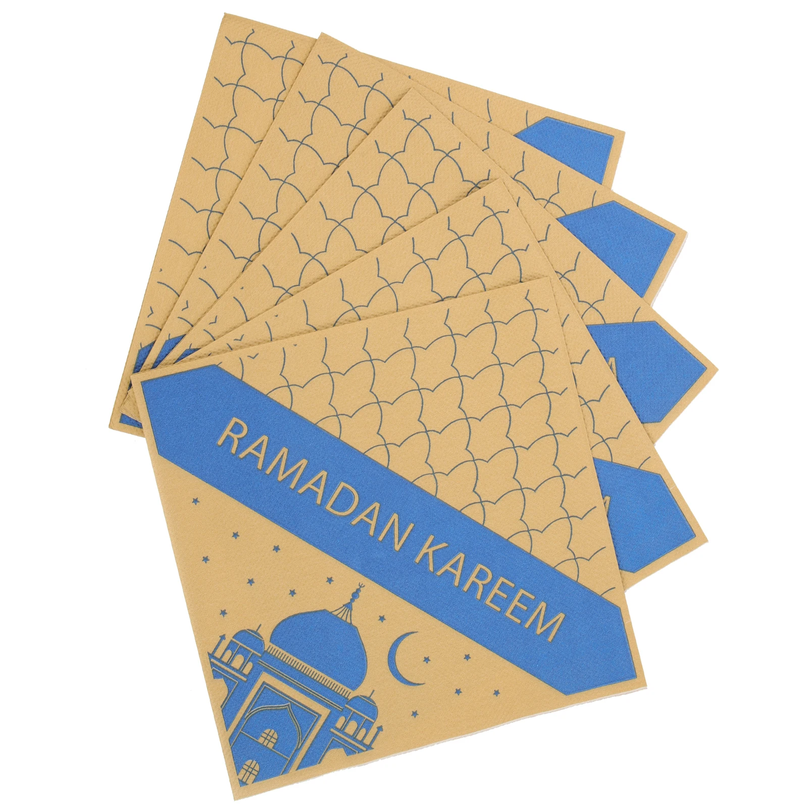 

Paper Napkin Packs Disposable Decor Ramadan Flower Printing Napkins Party Festive Disposable Napkin Holiday Table Setting