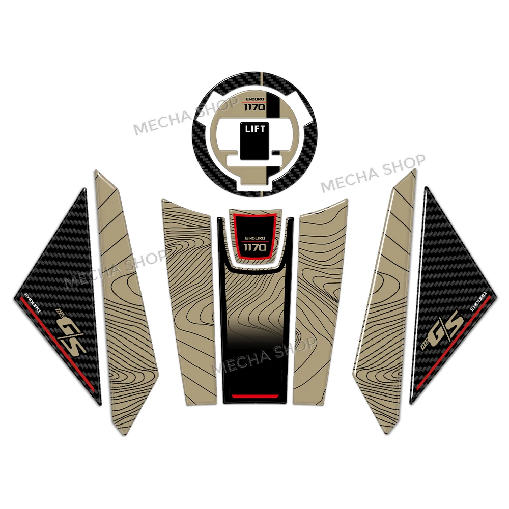 

R12G/S Fuel Tank Traction Pad For R 12 G/S 2025- Decal Motorcycle Side Protection Waterproof Impact Resistant 3D Epoxy Decal