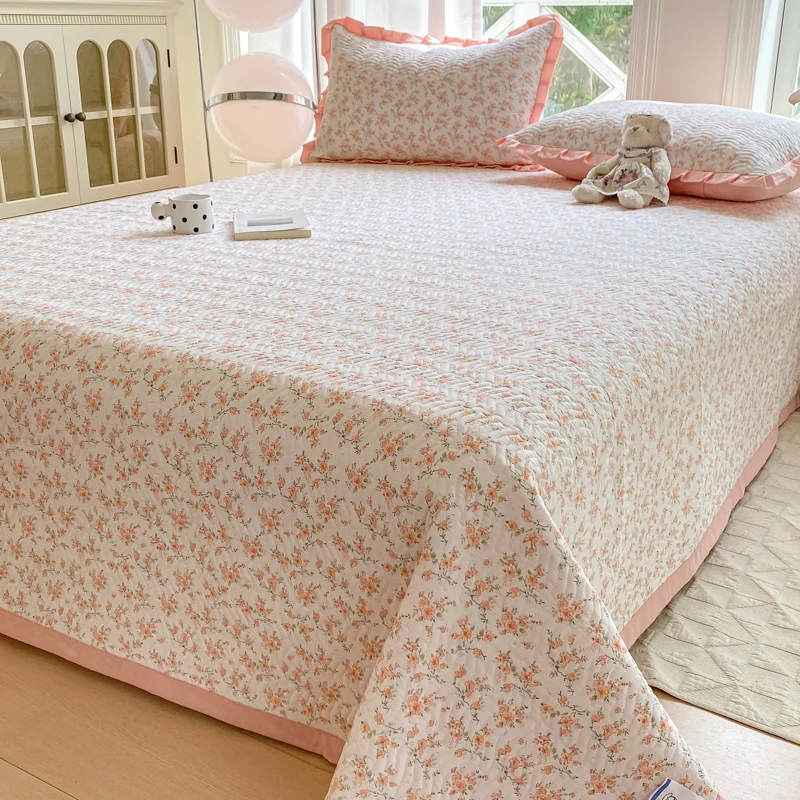 Bonenjoy 1pc Soft Bedspread Floral Style Bed Linen Single/Double Bedspreads Girls Room Bed Cover cubrecama (No Pillowcase)