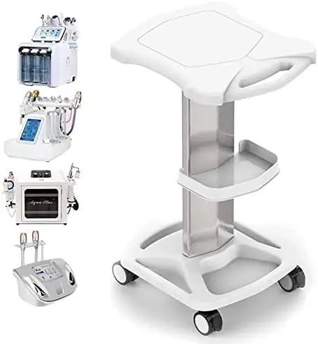 Salon Trolley Cart - Aluminum Mobile Trolley Stand Medical Rolling Carts for Ultrasonic Cavitation RF Machine Manicure