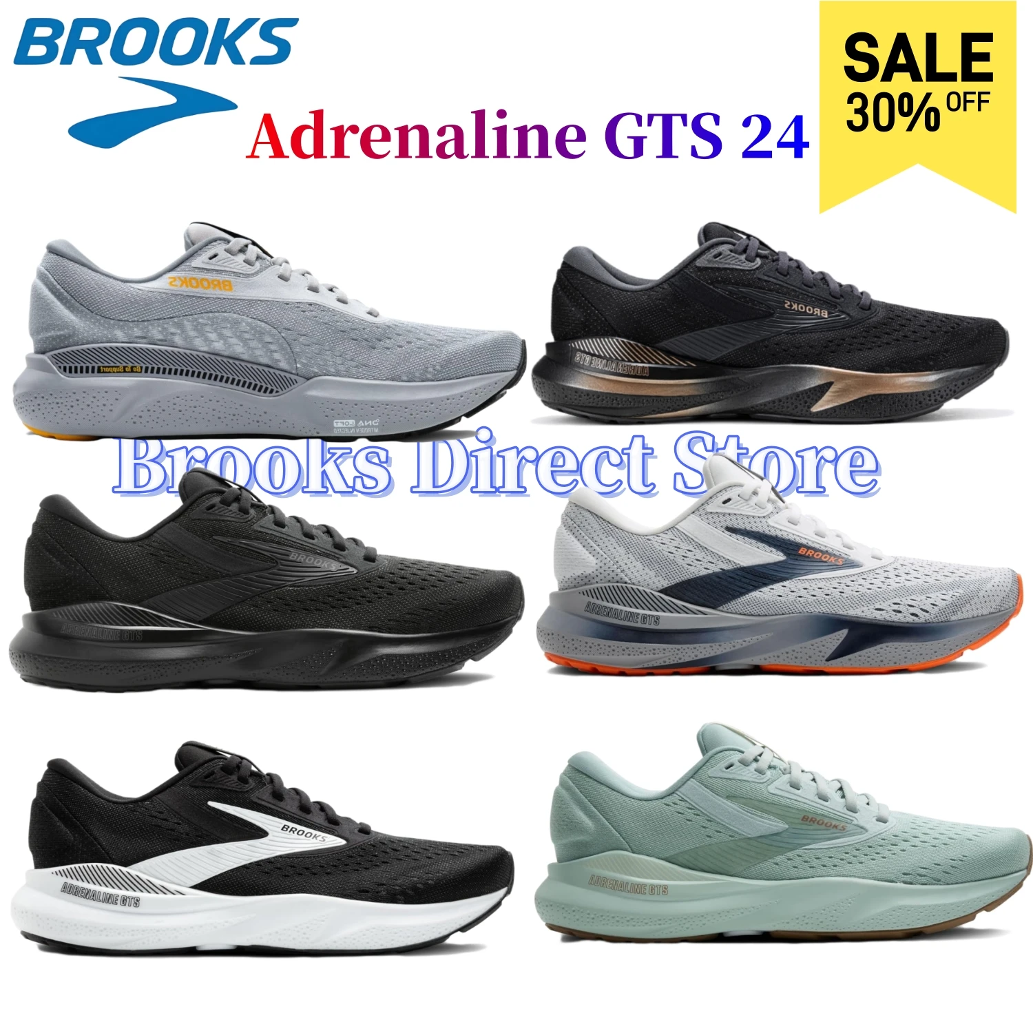 Scarpe da corsa di supporto Brooks Adrenaline GTS 24 da uomo e da donna