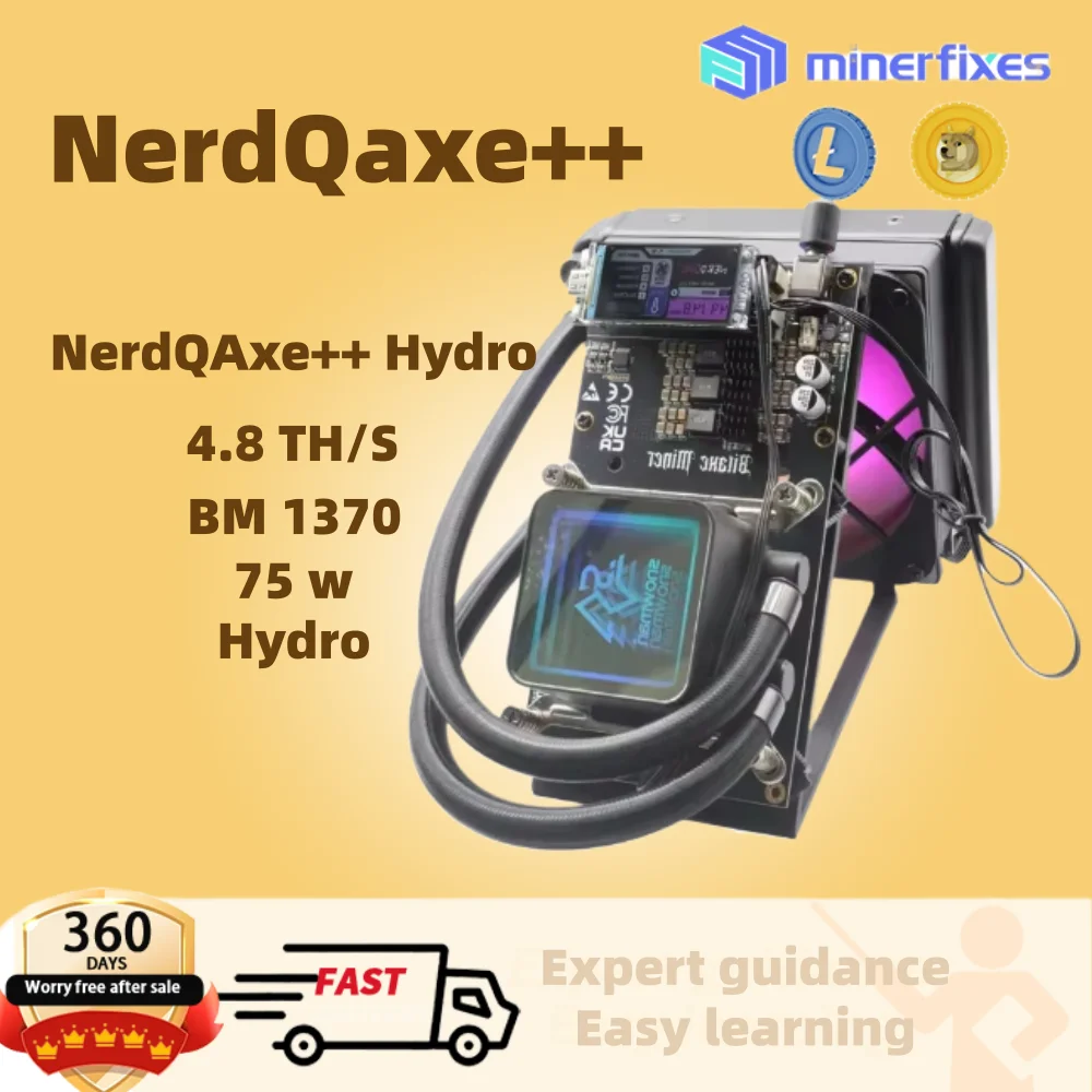 

mini bitcoin minerNew Arrival NerdQaxe Hydro 4.8TH/s 60W BM1370 ASIC Chips 2.4G WiFi Crypto ASIC Miner Ultralottery miner