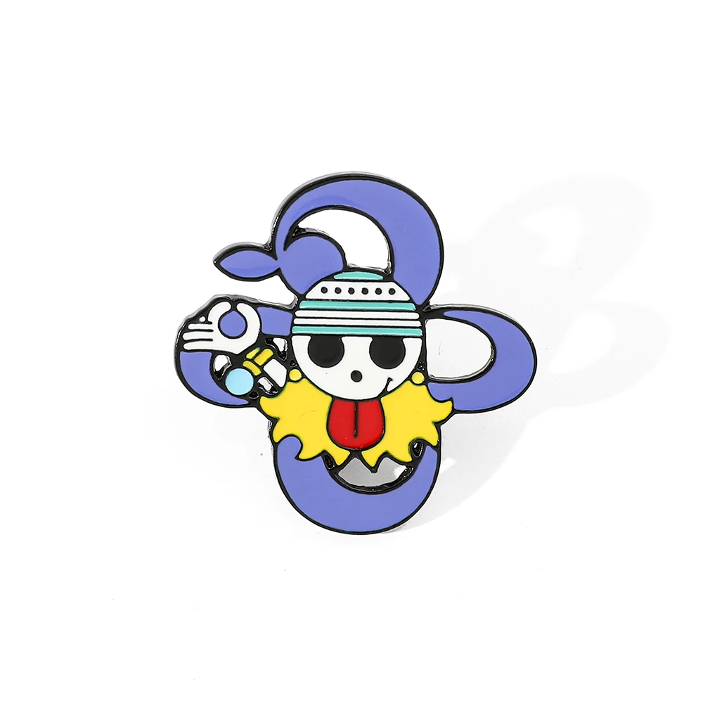 1 Pc One Piece Brooch ​​​Cute Skeleton Pirate Anime Pin Backpack Lapel Brooches Cartoon Jewelry Accessories Gift for Friend
