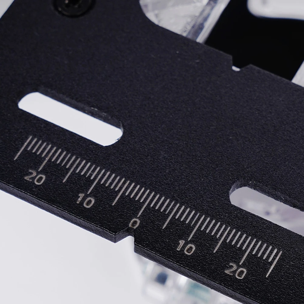 

Wood Router Slotting Locator with Slotted Aluminum Base for Edge Trimmer Precision Slotting on Wood Plastic Boards