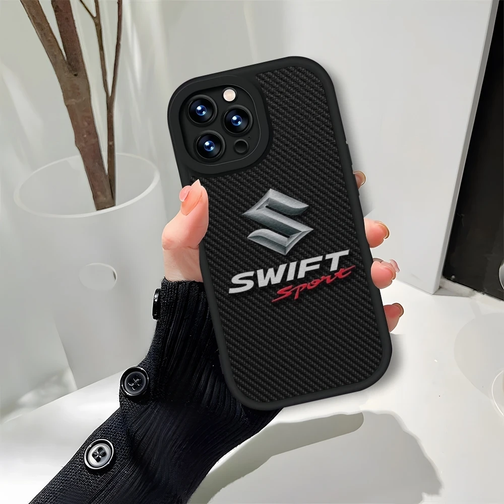 S-Suzukis Racing Phone Case Black For IPhone 11 14 13 12 Pro Max Mini Xs X Xr 7 8 Plus SE2020 Leather Silicone Soft Coque