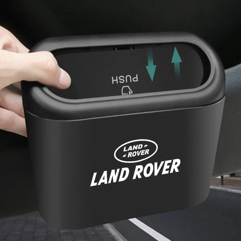 Car Portable Trash Can Auto Logo Sundries Storage Box For Land Rover Discovery 2 3 4 5 Defender Evoque Rover Sport Evoque L322