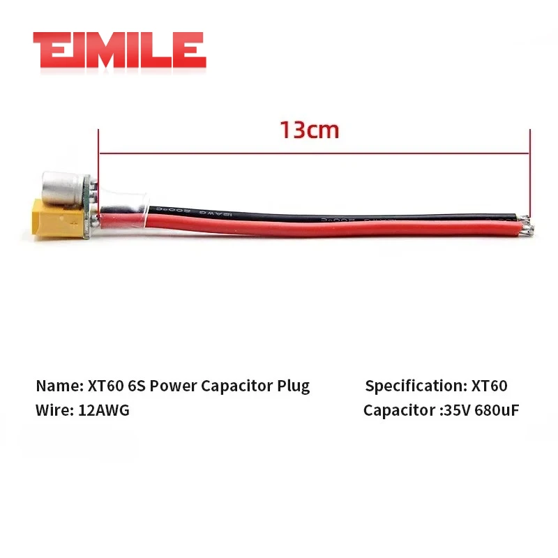 Picture 4: XT60 6S Drone Power Plug Cable 12AWG Cross-machine Motive Force Silicone Wire 35V Power Solid-state Capacitor Power Supply Line