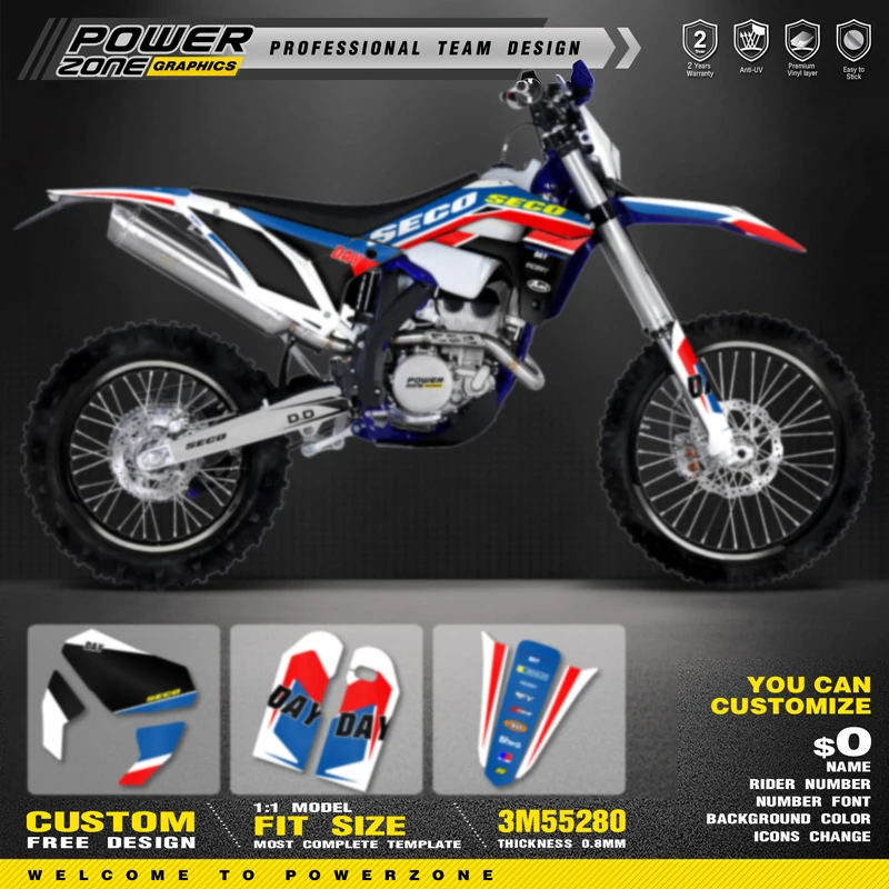 

PowerZone Custom Team Graphics Decals Stickers Kit For SHERCO Sticker 2017 2018 2019 2020 2021 2022 SE SEF 16