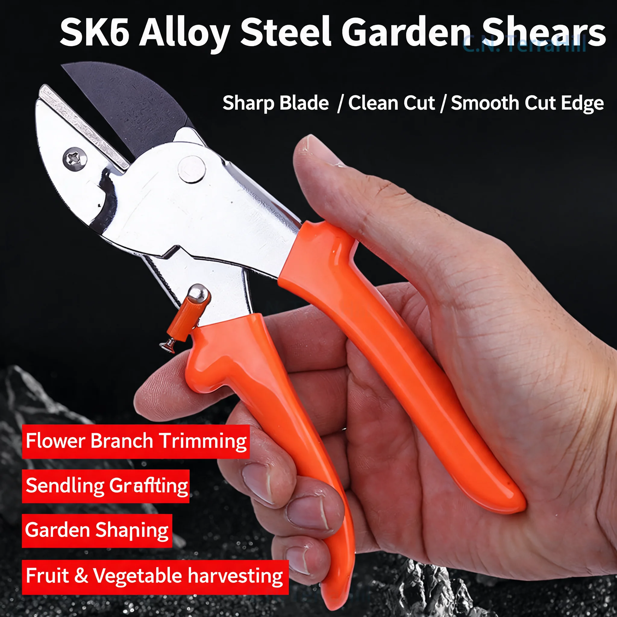 Garden Pruning Shears with Spring, High Branch Saw for Tree Trimming, Fruit Tree Branch Cutter, Bonsai Scissors