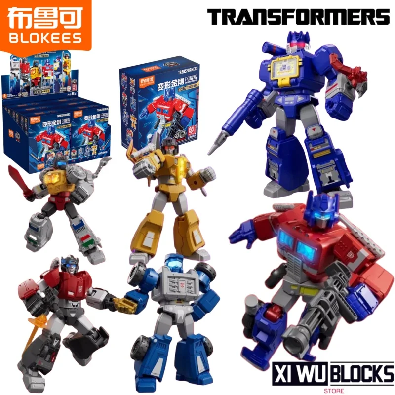 

BLOKEES Transformers Building Blocks SHINING VERSION 2 Optimus Prime Soundwave Assemble Toys Model Movable Ornaments Gifts