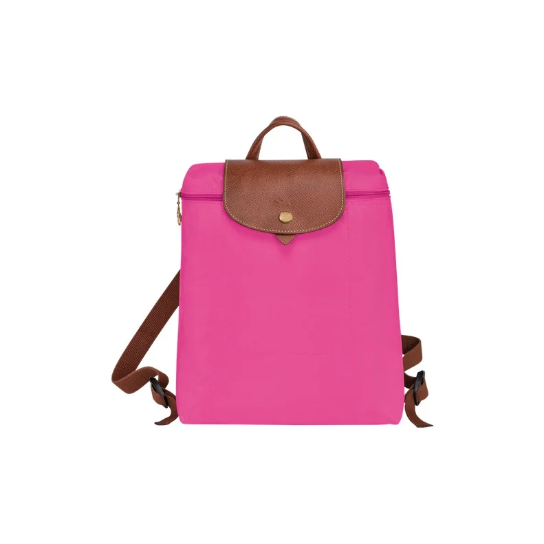 LONGCHAMP Le Pliage Cow Leather Canvas Backpack Mini Women's Pink 1699089P73