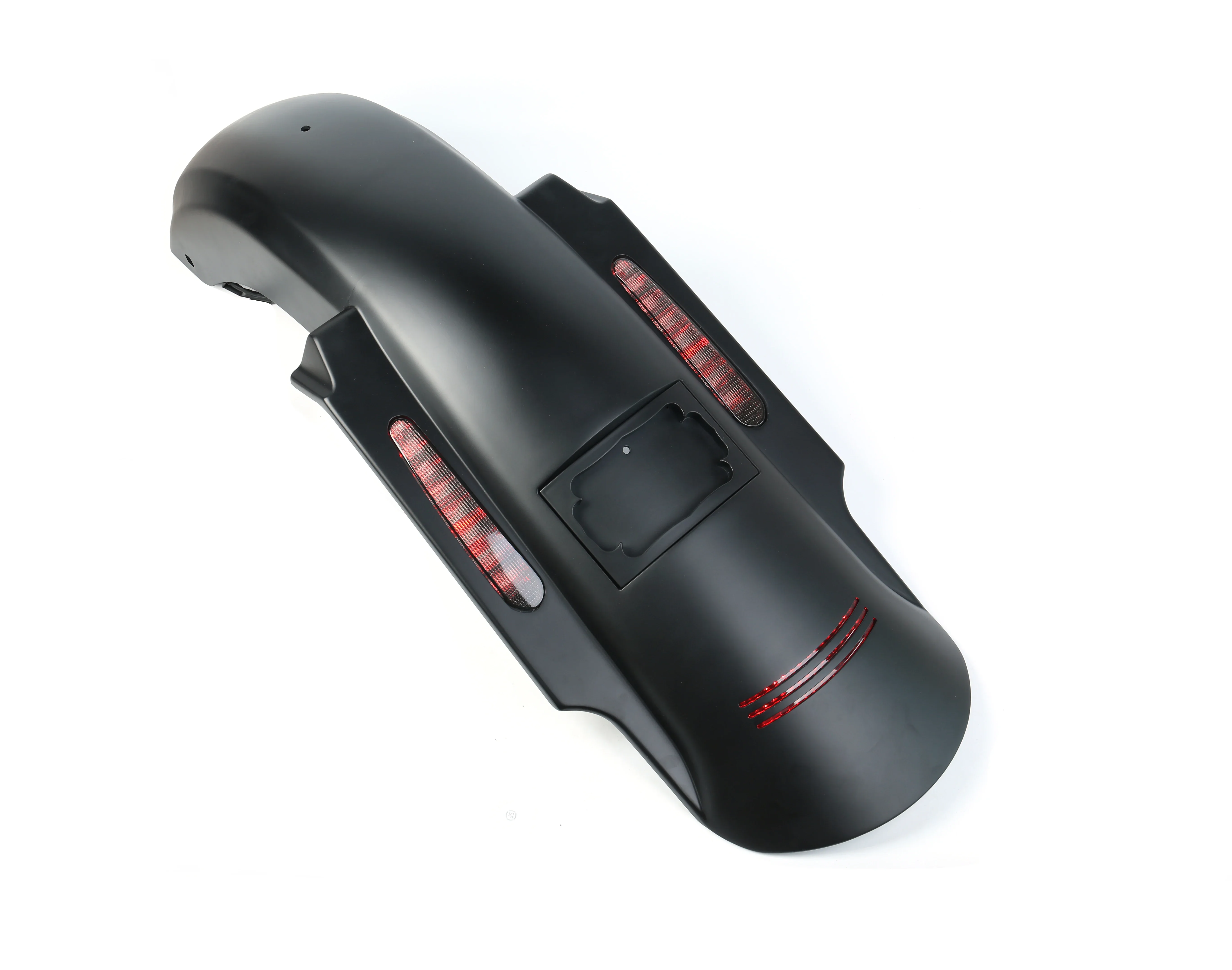 2026 حاجز خلفي أسود ممتد مع أضواء LED ضوء خلفي لدراجة Harley Touring 14-UP