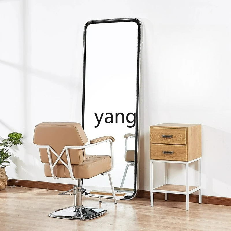 LMMbarber shop mirror table touch mirror hair salon floor-to-ceiling hair cutting mirror for dyeing and ironing