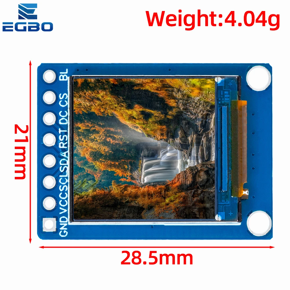 0.85 inch IPS HD TFT LCD Display Module 128x128 SPI Screen for Arduino, GC9107 Controller, High Brightness SPI Interface
