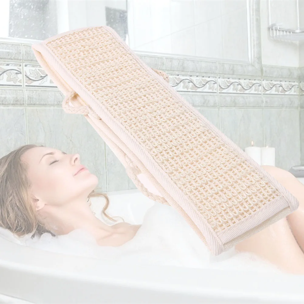 Scrubber per la schiena in luffa per uomini e donne, pulizia profonda, scrubber per il luffa, rilassa il tuo corpo, bagno, doccia, scrubber esfoliante