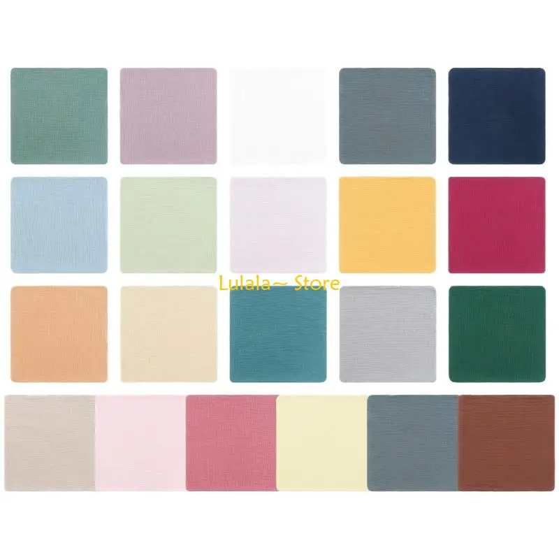 

Y4QA Baby Nursing Towel Newborns Toddlers Wipe Towel Breathable Square Towel Washcloths Saliva Wipe Drool Bibs Burp Cloths