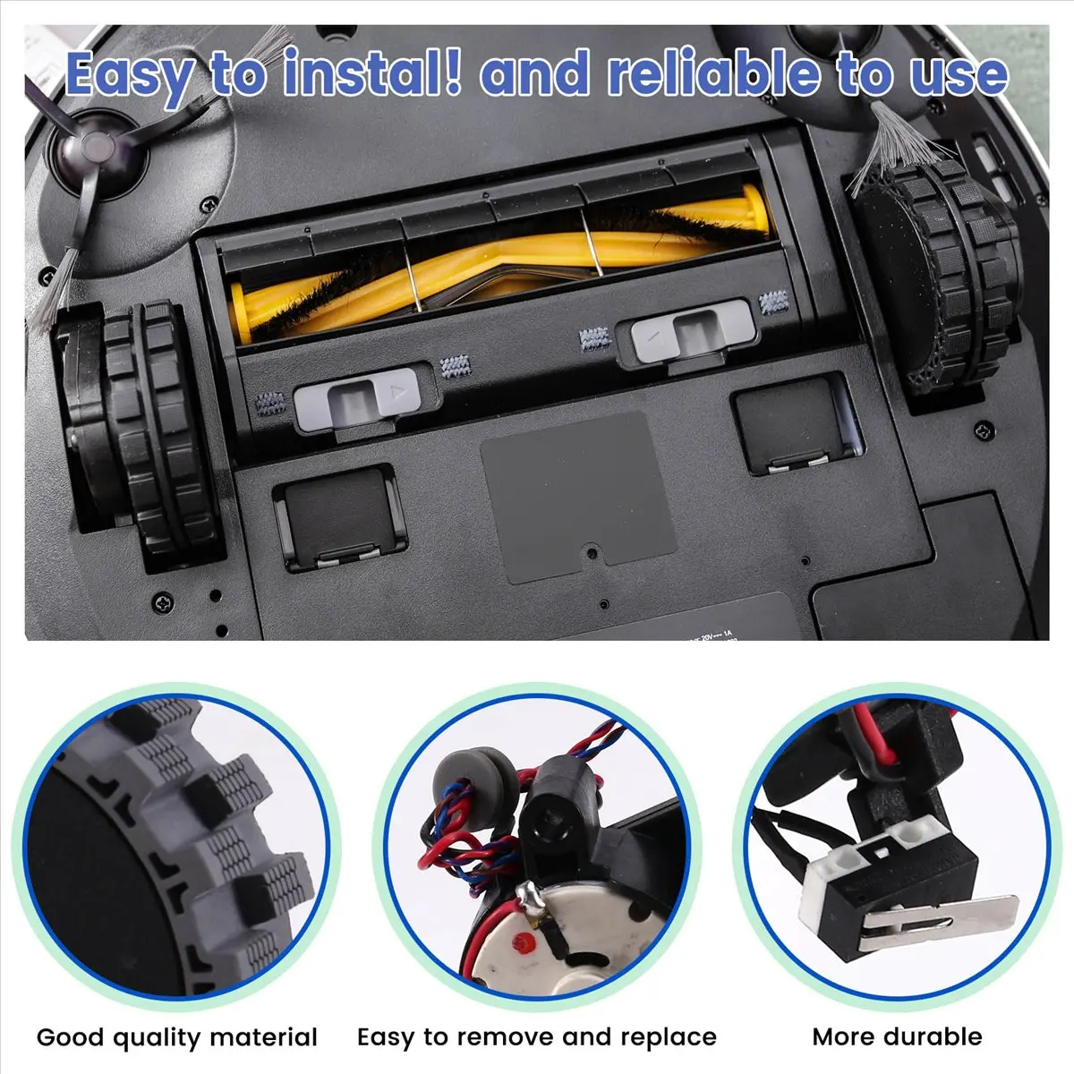 Accurate- Vacuum Drive Traveling Wheel for Ecovacs Deebot X1/X1SPro/X1 OMNI/T10 OMNI/T20 Robot Vacuum Cleaner Parts Left & Right