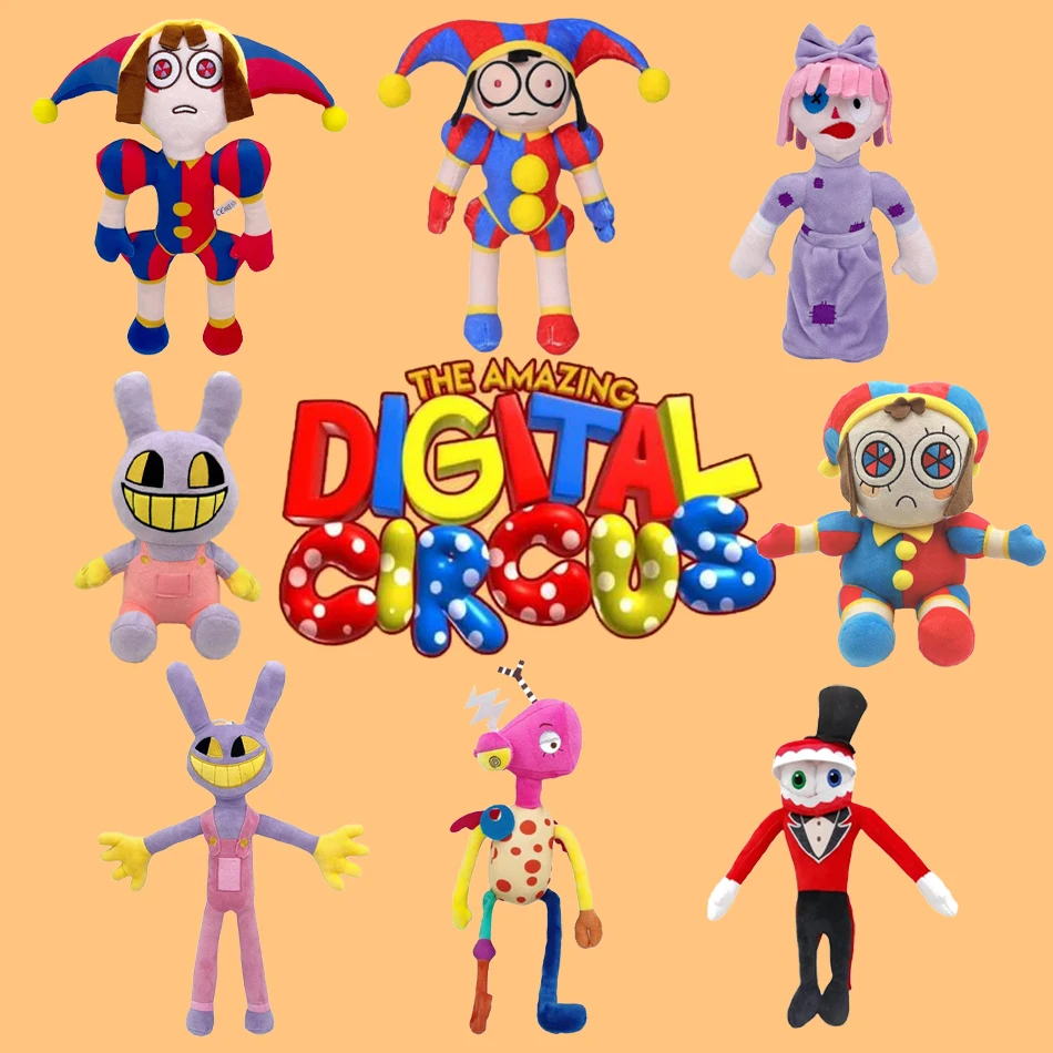 The Amazing Digital Circus Pomni Jax Plush Cartoon Plushie Toys Theater Rabbit Doll Stuffed Toys Children Christmas Kids Gifts