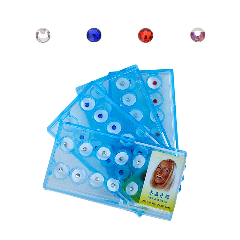 

10Pcs/ Box Acrylic Diamond Bur Dental Material Teeth Whitening Studs Tooth Gems With Glue Dental Crystal Tooth Decoration