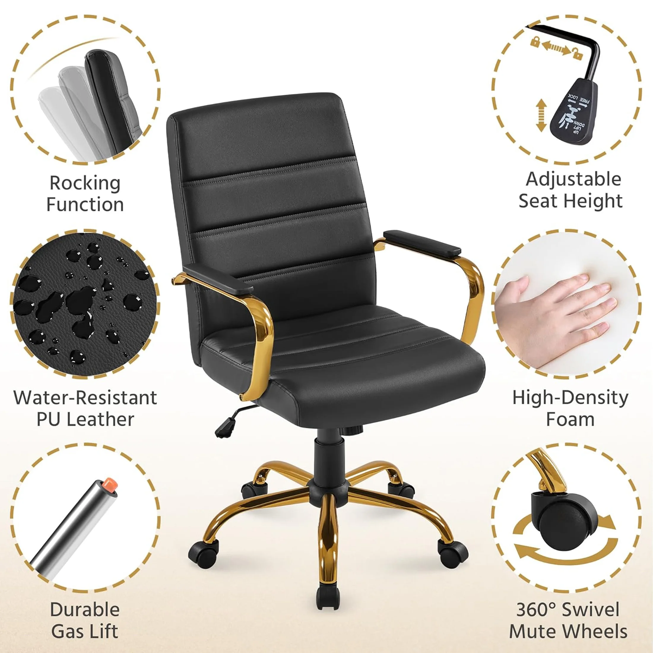 Mid-Back Office Chair, Ergonom - đánh giá và giá Task Chair Mid Back
