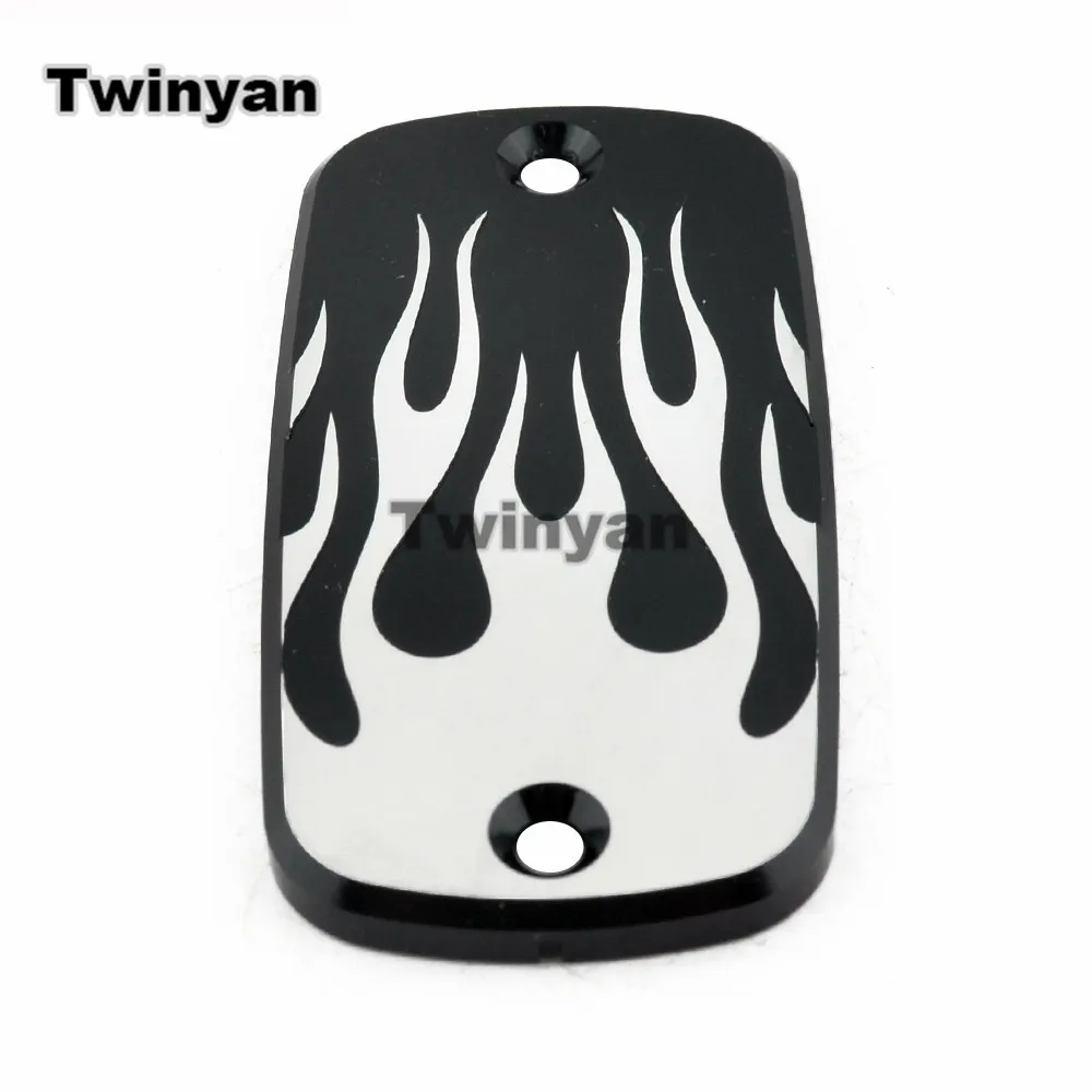 Motorcycle Flame Brake Clutch Fluid Reservoir Cap For Yamaha VStar 400 650 1100 1300 Virago XV250 535 Road Star 1100 1300