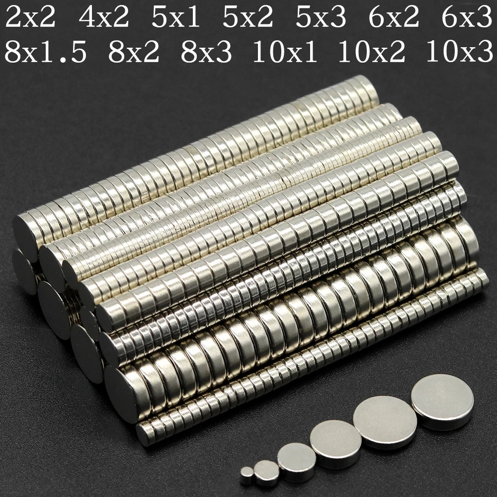 4x2 5x2 10x2mm Super PowerfuI Round Neodymium Magnets NdFeB Permanent Strong Magnetic imanes Multi‑Use Refrigerator Magnets for