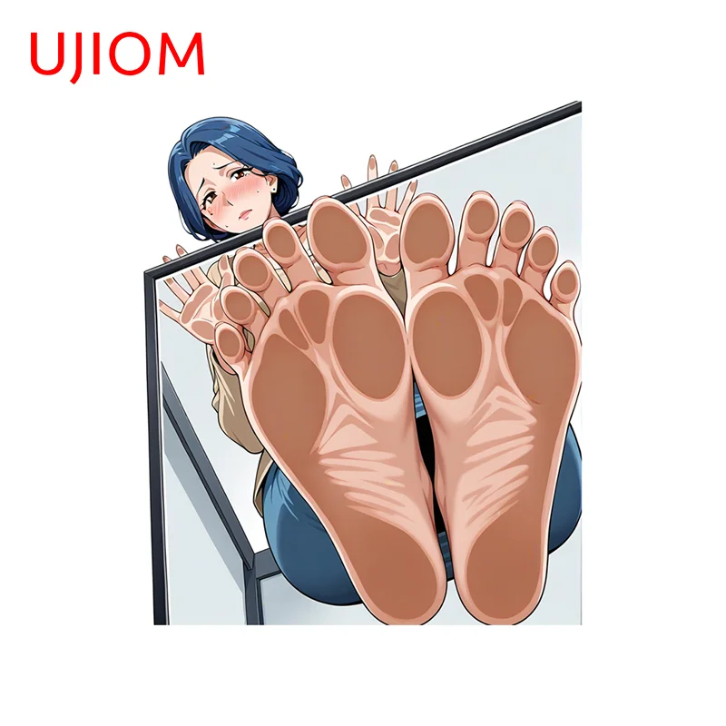 

UJIOM Hentai Waifu Feet On Glass Enchanting Wall Sticker Hot Selling Unique Waterproof Decal Suitable For Bedroom Bathroom Decor