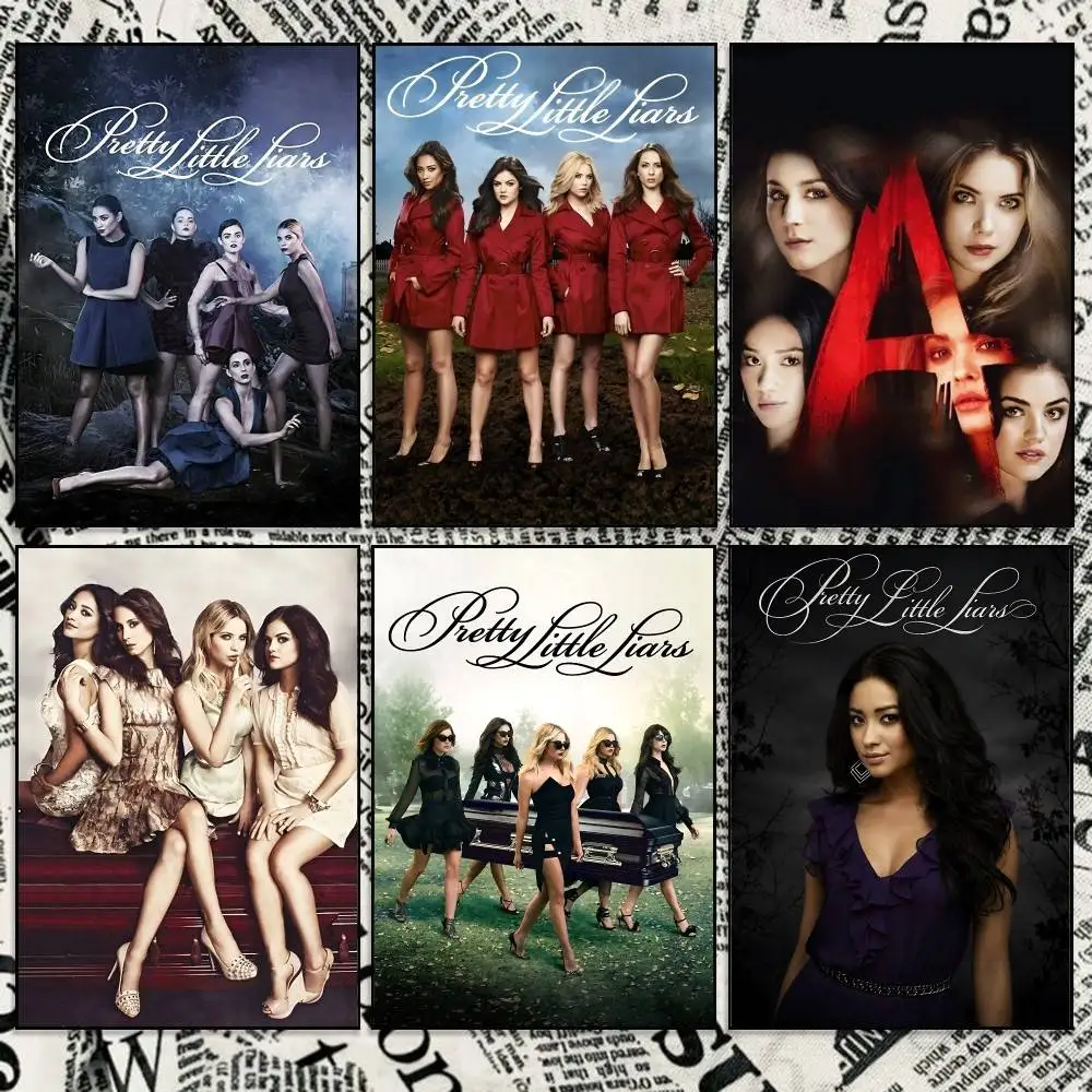 PLL-TV P-Pretty Little L-Liars  Poster High Quality Dorm Living Room Aesthetic Wall Decoration Painting Stickers Gift