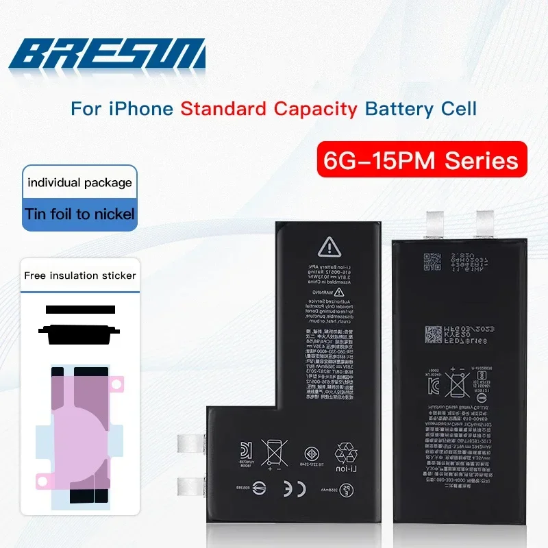 NEW Rechargeable Battery Cell No Without Flex For iPhone XR X Xs 11 12 13 14 15 Pro Max Mini SE 2 For Apple Battery Cell