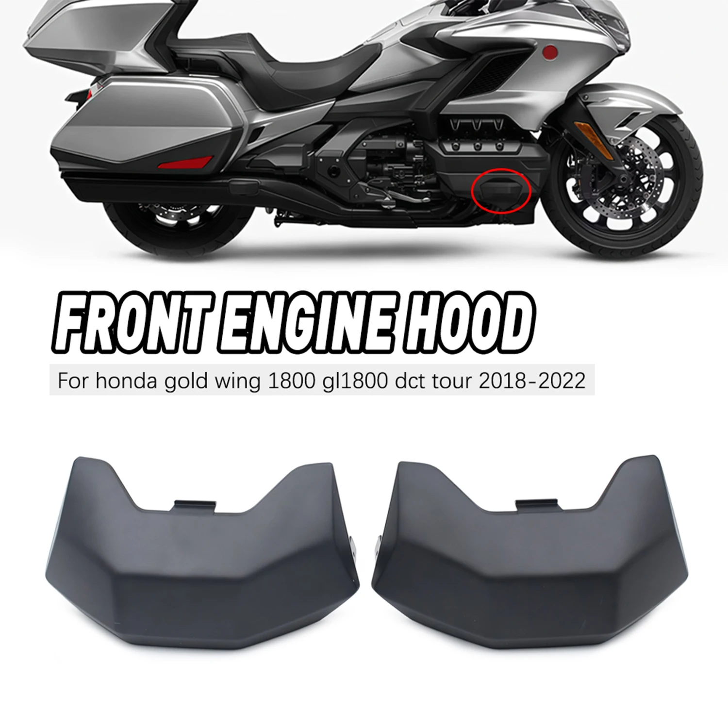 Motorcycle Front Engine Shroud Anti-Fall Bar Decorative Cover for Honda Gold Wing 1800 GL1800 DCT Tour 2018-2022