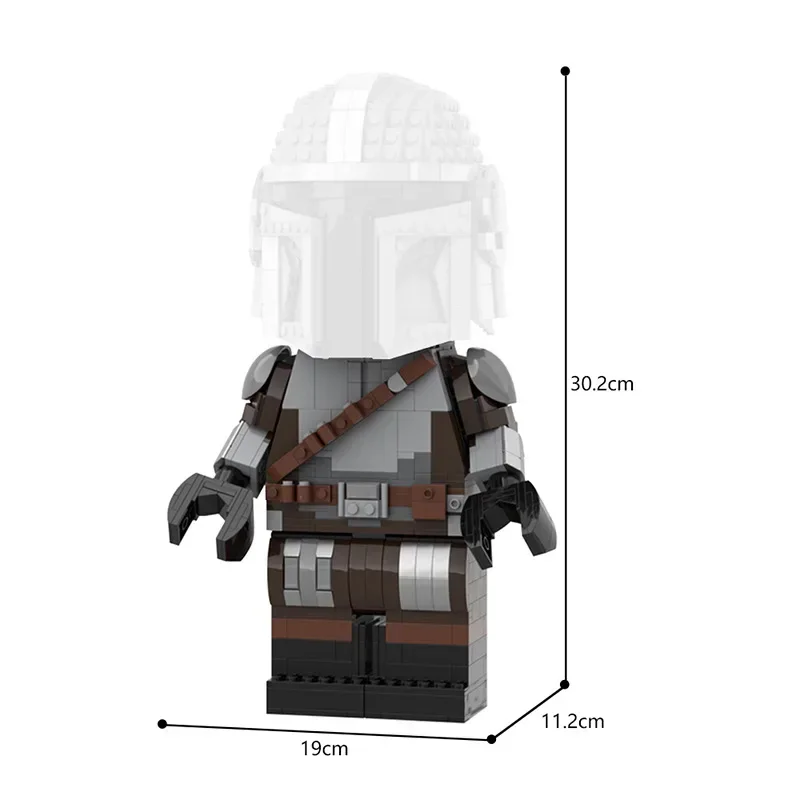 Classic Star Movie Accessori Space War Grandi figure a testa quadrata Soldato Casco Building Blocks MOC-11266 Modello di assemblaggio Giocattolo