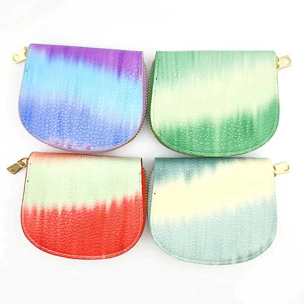 

1PC Women's Card Bag New gradient Manta Devil print multi-card wallet Coin change card storage bag pattern position random