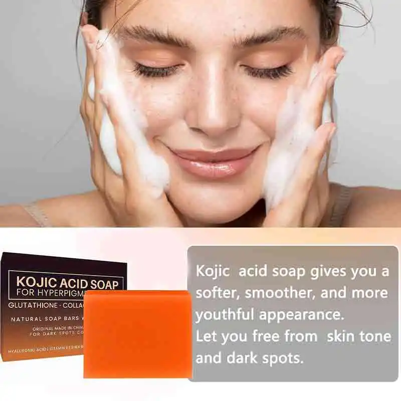 1/2/3pcs Kojic Acid Dark Spot Freckle Remover Soap Bars Retinol Anti Aging Whitening Hand Make Brighten Soap For Underarm