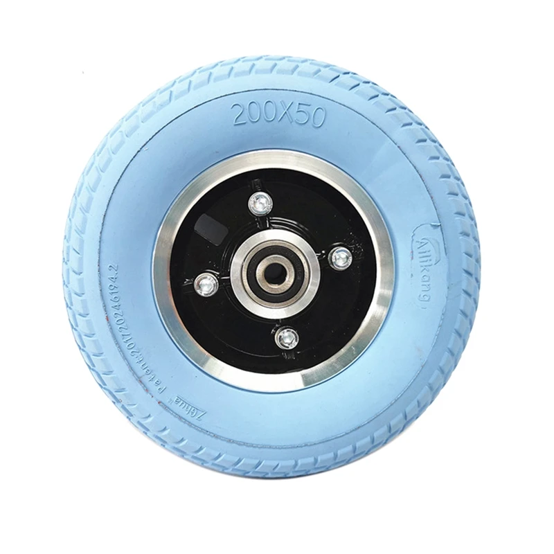 

200X50 Electric Scooter Solid Front Wheel 8 Inch Scooter Wheel Hub With Solid Tire No Need Inflate Tire