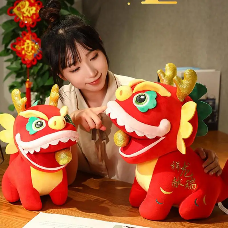 2024 Year Of The Dragon Doll Soft Cuddly Happy Spring Festive Dragon Plush Zodiac Doll Chinese New Year Decorations For Home