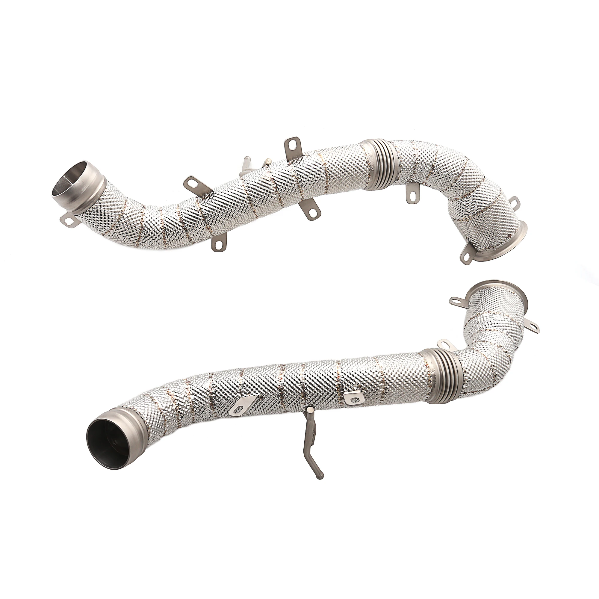 

Высококачественная выхлопная система OEM без катализатора (даунпайп) из нержавеющей стали с тепловым экраном для 570S/540/540C 3.8T 2015+