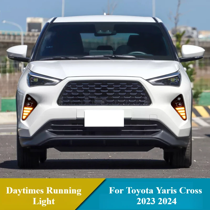 For Toyota Yaris Cross 2023-2024 Car LED DRL 12V Daytimes Running