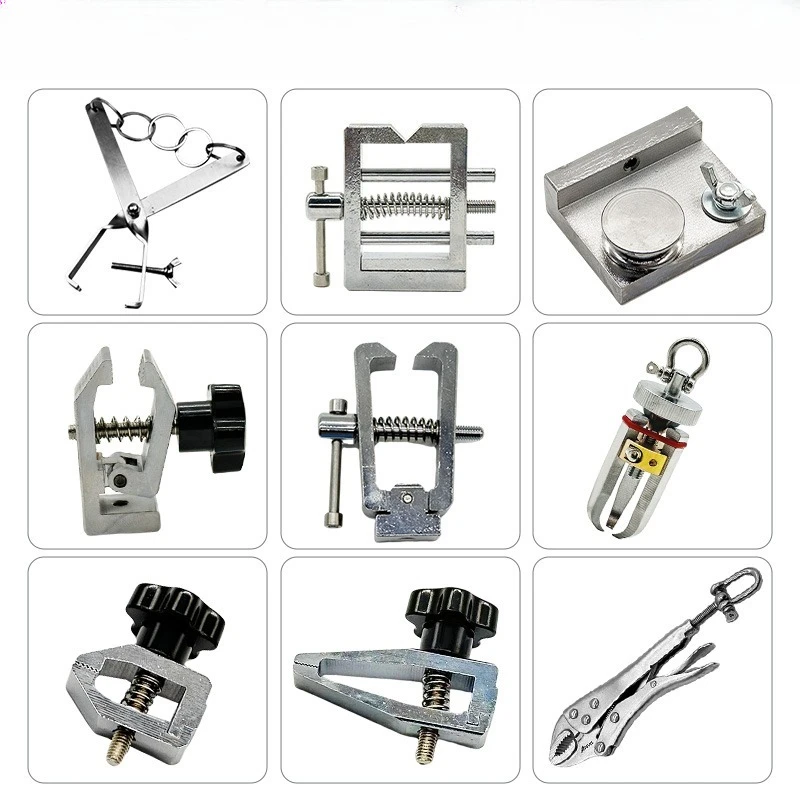 

Push-pull gauge fixture, fishing line test clip, button three-jaw fixture, spring pressure plate, wire, film fabric and other