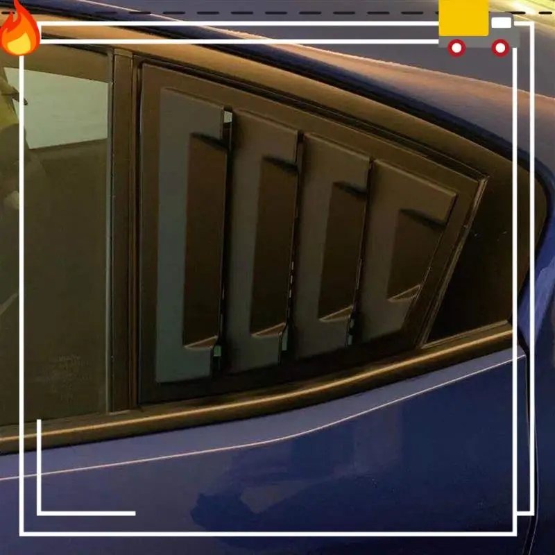 

Matte Black Rear Side Vent Quarter Window Louver Shutter Cover Trim Parts Accessories For Subaru WRX /WRX STI 2015-2021