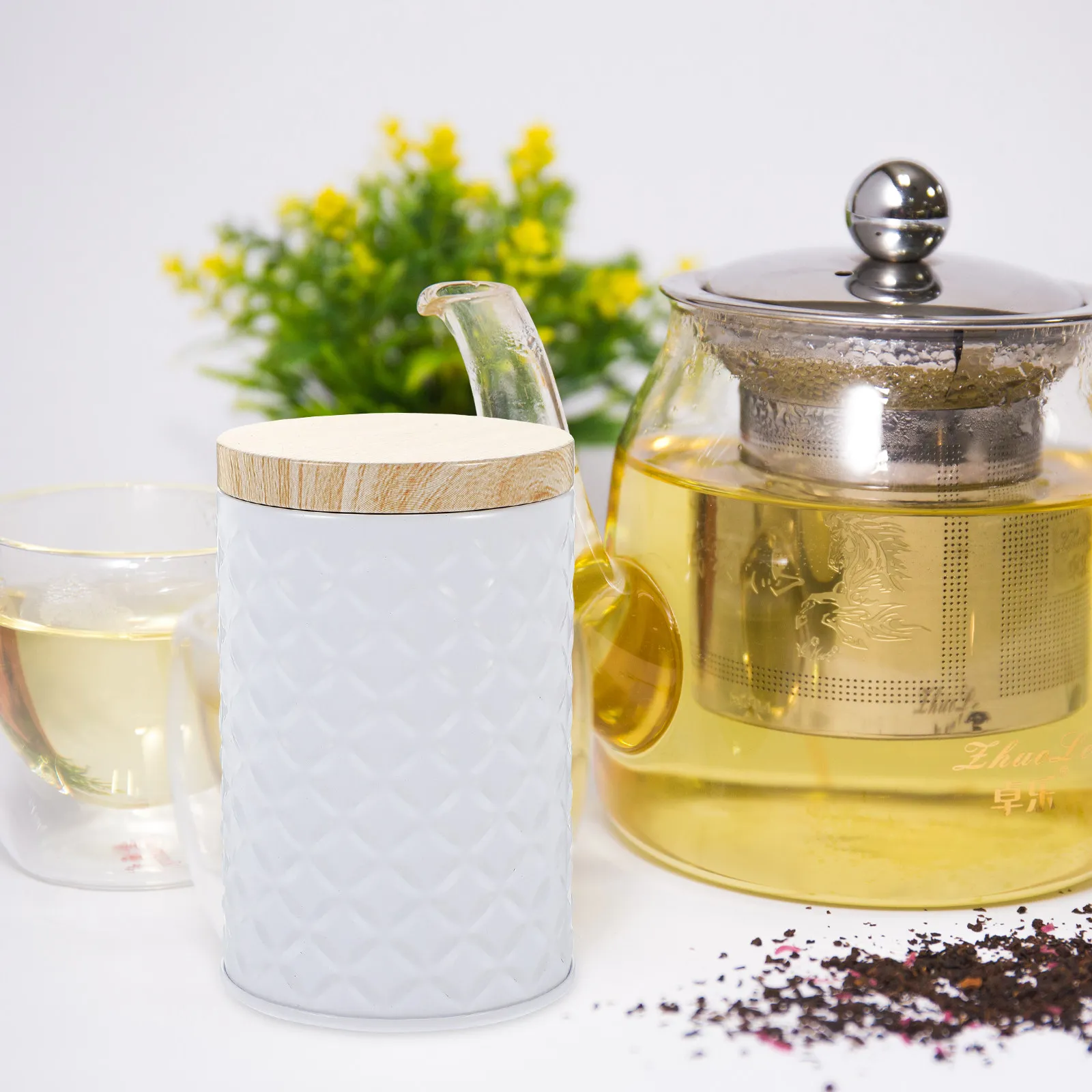 

2 прочные жестяные герметичные банки для хранения с герметичными крышками для кухни, кафе, офиса, автофургона, для закусок, конфет, бобов, круп, чая, кофе