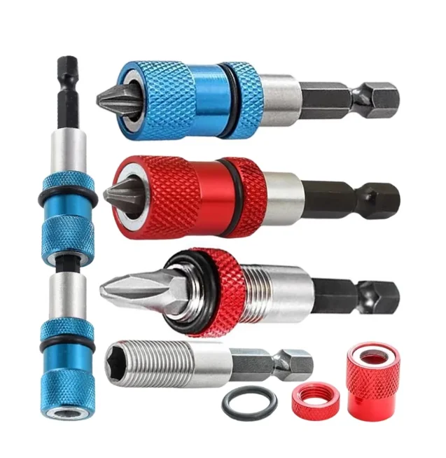 1/4 Inch Hex Shank Magnetic Screwdriver Bit Holder with Drill Bits Bar Extension - Depth Marking Feature for Precision Driving