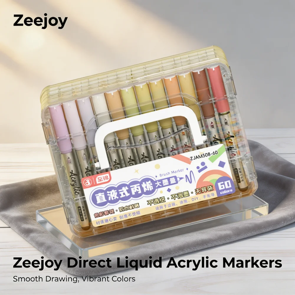 

120 Colors Dual Tip Acrylic Markers Set Water Based Paint Pens Brush Fine Point for Rock Painting Card Making DIY Washable Art