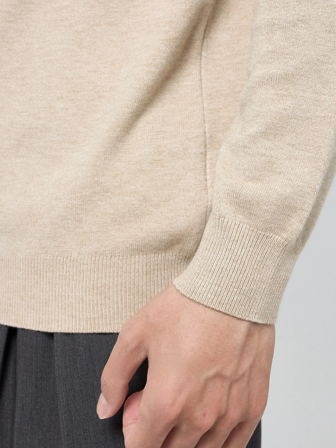 남성용 라운드 넥 니트웨어 단색 어깨 핏 후디 캐주얼 스타일 긴팔 일상복 편안한 루즈 핏 가을 신상