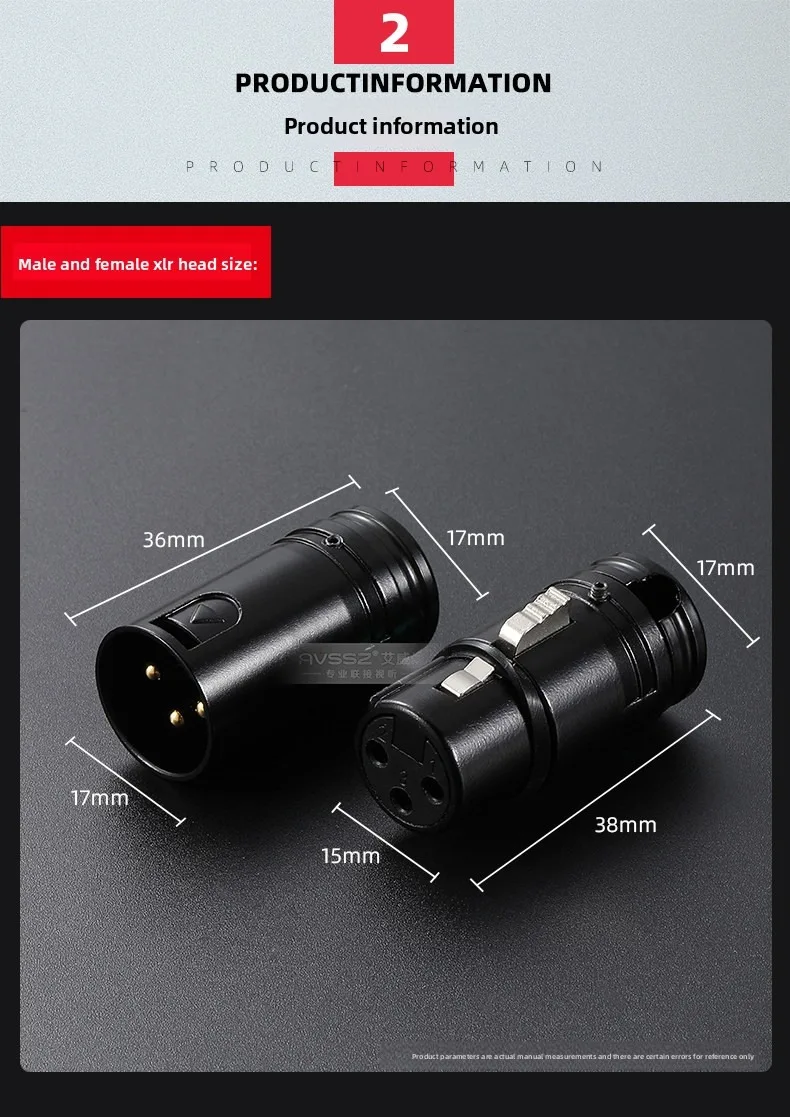 Right Angle 3-Pin XLR Male Female Balanced Connector Plug for Microphone Audio Equipment, Short Design, Professional, Easy Sold